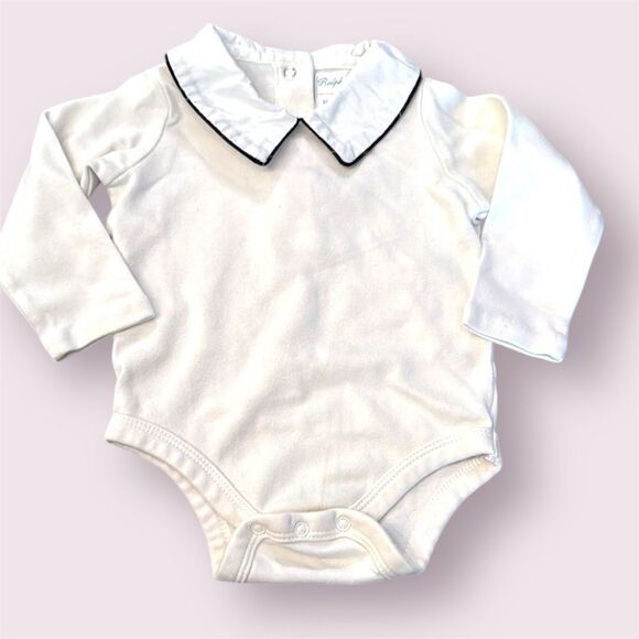 RALPH LAUREN Collared Baby Onesie Romper - Picture 1 of 5